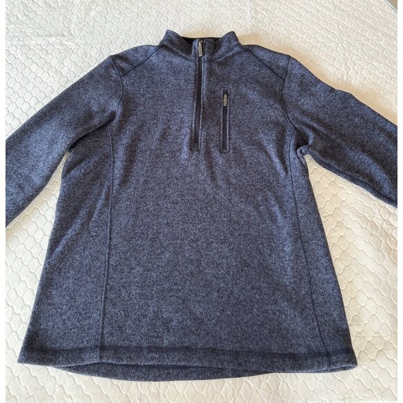 Woolrich Sweater Jacket Pullover Men's L/G Blue Fleece Half Zip Mock Neck - Picture 5 of 11